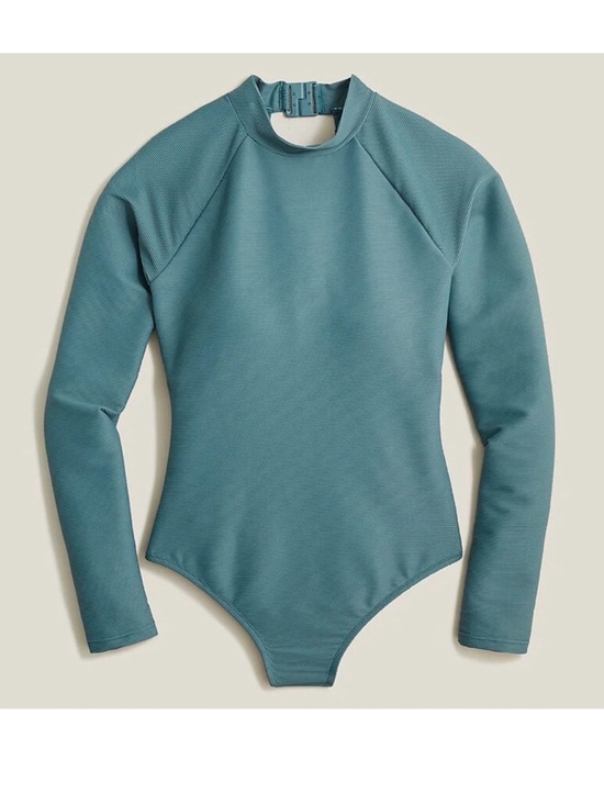 J. Crew Other - NWT J Crew Active Ribbed Long Sleeve One Piece Swimsuit Size 4